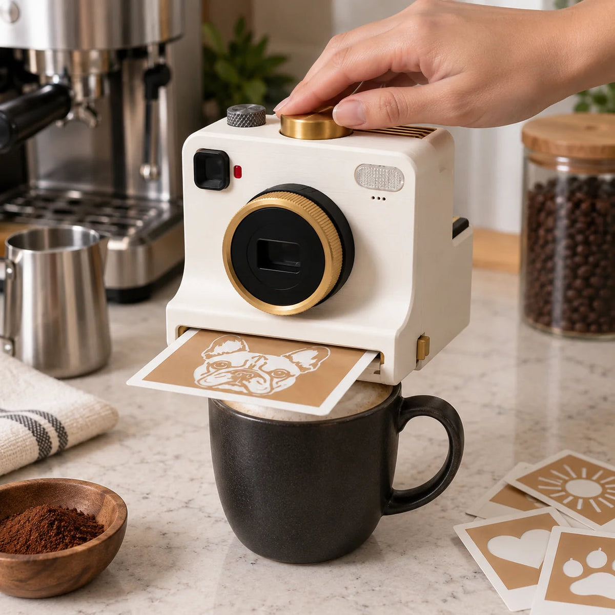 CoffeeCam™ Coffee Photo Printer + 12 Stencil Set